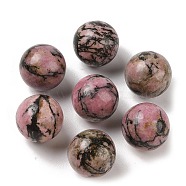 Natural Rhodonite No Hole Sphere Beads, Round, 16mm(G-K353-04D-37)