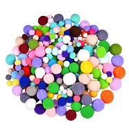 DIY Doll Craft Polyester High-elastic Pom Pom Ball, Round, Mixed Color, 27~29mm, about 30pcs/bag, 1bag(AJEW-SZ0001-53)
