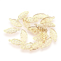 304 Stainless Steel Pendants, for DIY Jewelry Making, Leaf, Golden, 13x5.5x0.2mm, Hole: 0.8mm
(X-STAS-G176-42G)