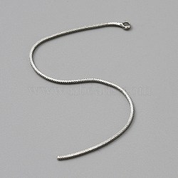 Brass Herringbone Chain Tassel Pendants, Platinum, 114x1mm, Hole: 1.8mm(KK-WH0035-92A)