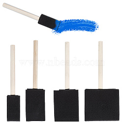 4Pcs Sponge Tracing Bar with Wood Handle, Rectangle, Black, 151~168x25~70x13~14mm(DIY-WH20007-70)