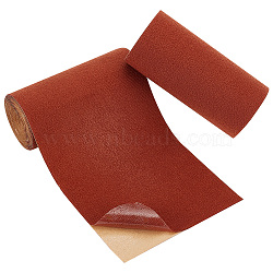 Polyester Fabric, Self-Adhesive Velvet Cloth, for Art & Crafts, Jewelry Box, Camel, 200x9.9x0.1cm(DIY-WH0028-30C)