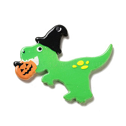 Halloween Charm, Printed Acrylic Pendants, Dinosaur, 39.5x48x2.5mm, Hole: 1.7mm(MACR-O046-02C)