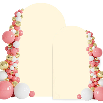 2Pcs 2 Styles Polyester Wedding Arch Cover Cloth, for Wedding Background Cover Cloth, PapayaWhip, 1800~2200x800~1200mm, 1pc/style