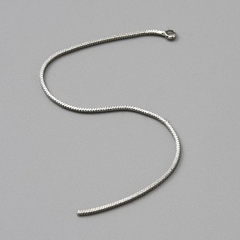 Brass Herringbone Chain Tassel Pendants, Platinum, 114x1mm, Hole: 1.8mm