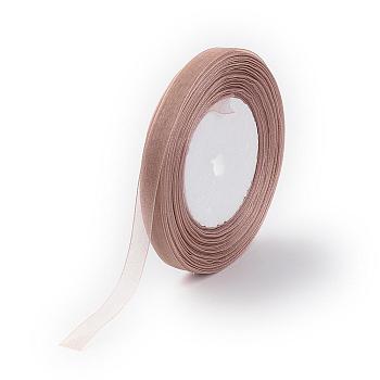 Sheer Organza Ribbon, Wide Ribbon for Wedding Decorative, Camel, 3/4 inch(20mm), 25yards(22.86m)