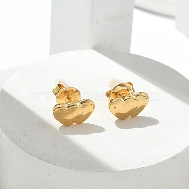 Heart 304 Stainless Steel Stud Earrings