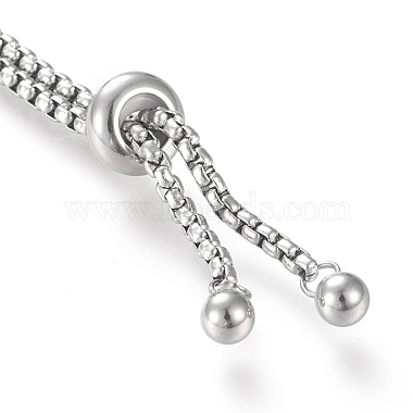 Adjustable 304 Stainless Steel Slider Bracelet/Bolo Bracelets Making(STAS-I153-02P)-3