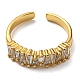 Rack Plating Brass Open Cuff Rings with Cubic Zirconia(KK-D026-37G)-2