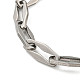 304 pulseras de cadenas tipo cable de acero inoxidable para hombres y mujeres(BJEW-D042-04P)-2
