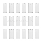 20Pcs 201 Stainless Steel Pendants, Rectangle, Stamping Blank Tag, Stainless Steel Color, 28x12x1mm, Hole: 2.5mm(STAS-UN0056-99)