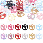 24Pcs 12 Colors Acrylic Wine Glass Charms, Goblet Marker, Tulip, Mixed Color, 44x44mm, 2pcs/color(AJEW-TA0002-93)