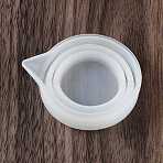 Silicone Mixing Cups, Folding Measuring Cup, White, 61x51x51mm, Capacity: 50ml(1.69fl. oz)(SIMO-H016-03D)