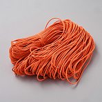 Reflective Round Polyester Elastic Cord, Webbing Garment Sewing Accessories, Orange Red, 2.5mm(EC-WH20009-02A)