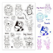 PVC Plastic Stamps, for DIY Scrapbooking, Photo Album Decorative, Cards Making, Stamp Sheets, Animal Pattern, 16x11x0.3cm(DIY-WH0167-56-223)