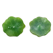 Plastic Pendants, Lotus Leaf, Green, 30x29x4mm, Hole: 1mm(KY-N015-129B-01)