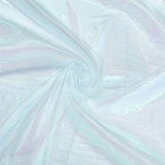 Laser Polyester Gauze Fabric, for Stage Show Decoration, Clothing Accessories, Light Blue, 500x150cm(DIY-WH0430-478B)