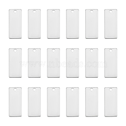 20Pcs 201 Stainless Steel Pendants, Rectangle, Stamping Blank Tag, Stainless Steel Color, 28x12x1mm, Hole: 2.5mm(STAS-UN0056-99)