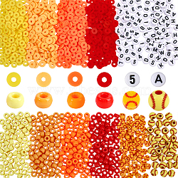 DIY Findings Kits, including Polymer Clay & Acrylic & Plastic Beads, Mixed Color, 6x1mm, Hole: 2mm(DIY-PA0001-17B)