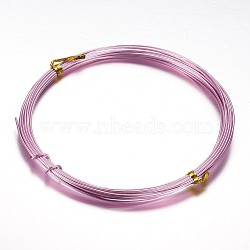 Aluminum Wire, Bendable Metal Craft Wire, for DIY Arts and Craft Projects, Pink, 15 Gauge, 1.5mm, 5m/roll(16.4 Feet/roll)(AW-D009-1.5mm-5m-13)