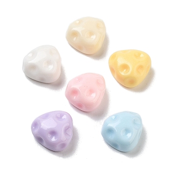 Cute Opaque Resin Imitation Food Decoden Cabochons, Cheese, Mixed Color, 11x12.5x6.5mm