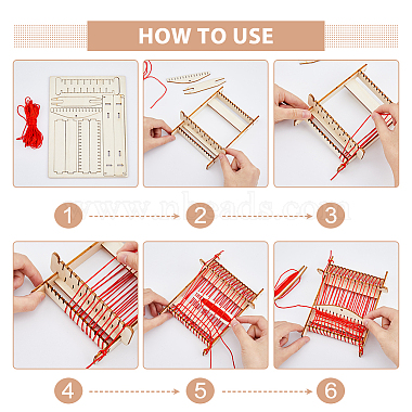 DIY Holzwebstuhl Kits(DIY-WH0502-06)-6