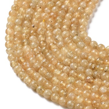 perles de grenat jaune naturel(G-Z129-C01-4mm-01)-4