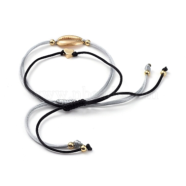 Adjustable Nylon Thread Braided Bead Bracelet Sets(X-BJEW-JB05039-01)-4