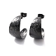 Ion Plating(IP) 304 Stainless Steel Chunky C-shape Stud Earrings(EJEW-P198-05EB)-1