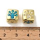 Rack Plating Brass Micro Pave Cubic Zirconia Beads(KK-P268-01G-05)-2