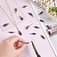 16Pcs Raw Rough Natural Amethyst Copper Wire Wrapped Pendants(PALLOY-AB00104)-3