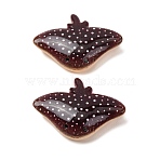 Opaque Resin Cabochons, Manta Ray, Coconut Brown, 26x36x9mm(RE-CBAA327-03)