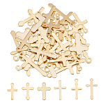48Pcs 6 Style 304 Stainless Steel Pendants, Cross, Golden, 8pcs/style(STAS-UN0027-14)