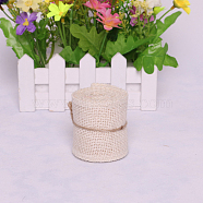 Lace Linen Rolls, Jute Ribbons For Craft Making, White, 60mm, 2m/roll(DIY-WH0023-09M)