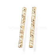 Corrugated Brass Tube Beads, Long-Lasting Plated, Real 24K Gold Plated, 15x1.5mm, Hole: 0.7mm(KK-H759-28B-G)