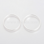 Brass Linking Rings, Lead Free & Nickel Free, Ring, Silver Color Plated, 30x1mm(X-KK-S327-06S-30mm)