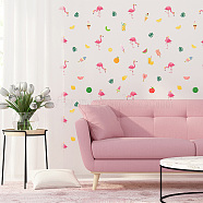 PVC Wall Stickers, Wall Decoration, Flamingo Pattern, 340x1180mm(DIY-WH0228-638)