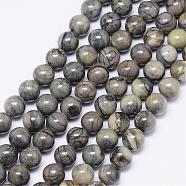 Natural Polychrome Jasper/Picasso Stone/Picasso Jasper Beads Strands, Round, 8mm, Hole: 1mm, about 50pcs/strand, 14.96 inch(G-F425-21)