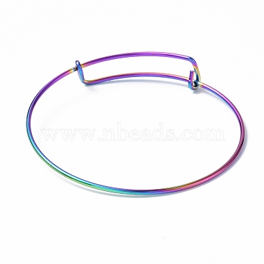 Ion Plating(IP) Adjustable 304 Stainless Steel Wire Bangle Making(MAK-F286-03MC)-3