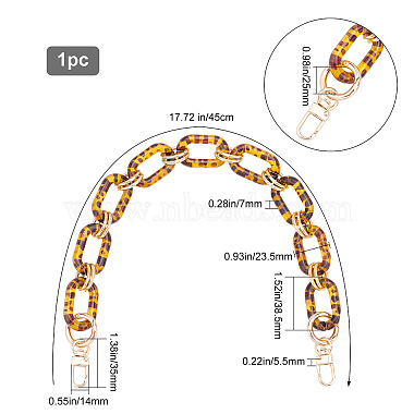 Acrylic Curb Chain Bag Strap(FIND-WH0077-21)-2