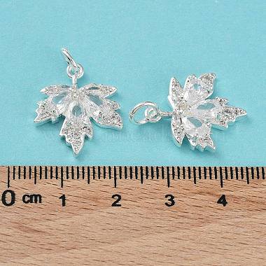 Rack Plating Brass Clear Cubic Zirconia Pendants(KK-B078-02S-01)-4