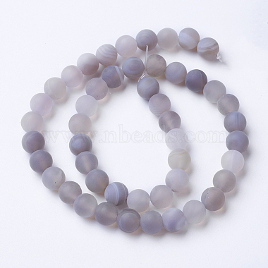 Natural Grade A Striped Agate/Banded Agate Beads Strands(G-E478-04-10mm)-2