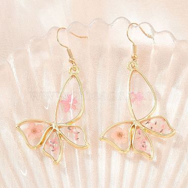 Alloy & Dried Flower Dangle Earrings(AL-Z001-02G-02)-1