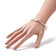 Glass Pearl & Synthetic Hematite & Brass Tube Beaded Stretch Bracelet for Women(BJEW-JB09264)-3