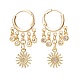 3 Pairs 3 Style Star & Moon & Sun Clear Cubic Zirconia Dangle Leverback Earrings(EJEW-JE05014)-5