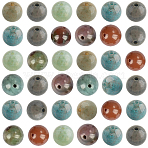 60Pcs Natural Indian Agate Beads, Round, 6mm, Hole: 1mm(G-SC0003-61)
