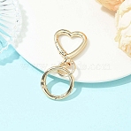 Alloy Swivel Clasps, Heart, with Spring Gate Rings, Golden, 62mm(KEYC-JKC01477-02)