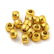Plated Acrylic European Beads, Barrel, Gold, 8x6mm, Hole: 4mm, about 119000pcs/25000g(MACR-ZX016-B01)