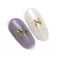 Alloy Cabochons, Nail Art Decoration Accessories, Letter, Golden, Letter.N, 8x7.5mm(MRMJ-Q013-160N)