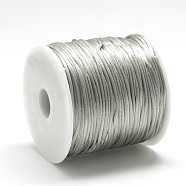 Nylon Thread, Rattail Satin Cord, Light Grey, about 1mm, about 76.55 yards(70m)/roll(NWIR-Q010A-484)